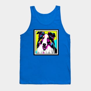 Collie Pop Art Tank Top